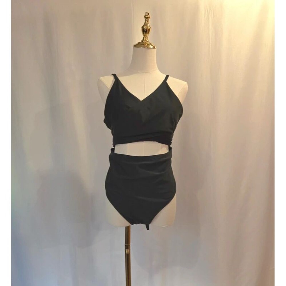 Wrap tie swim suit
